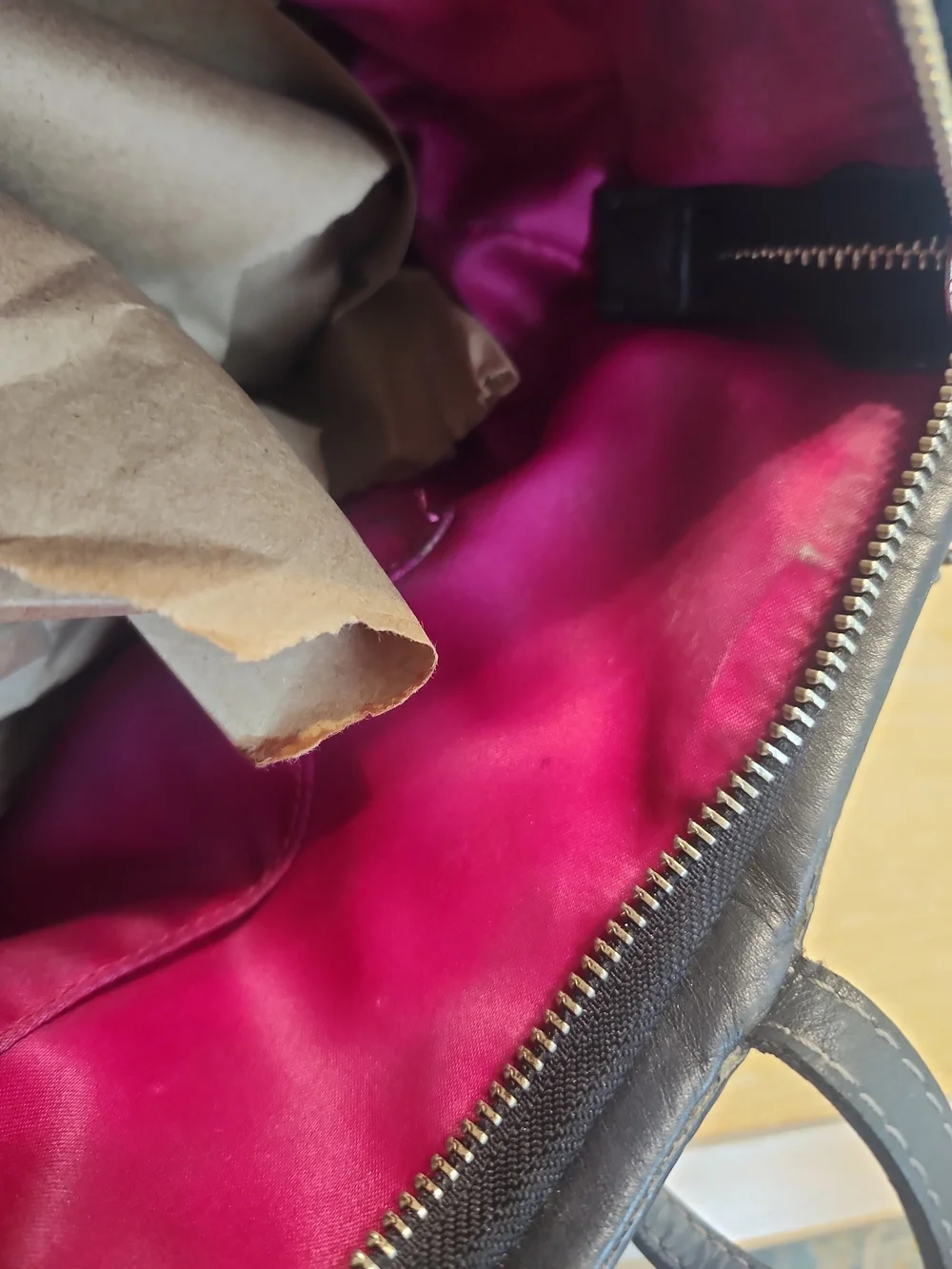 Coach Purple Pink Plaid Tote with Signature Circle Logo